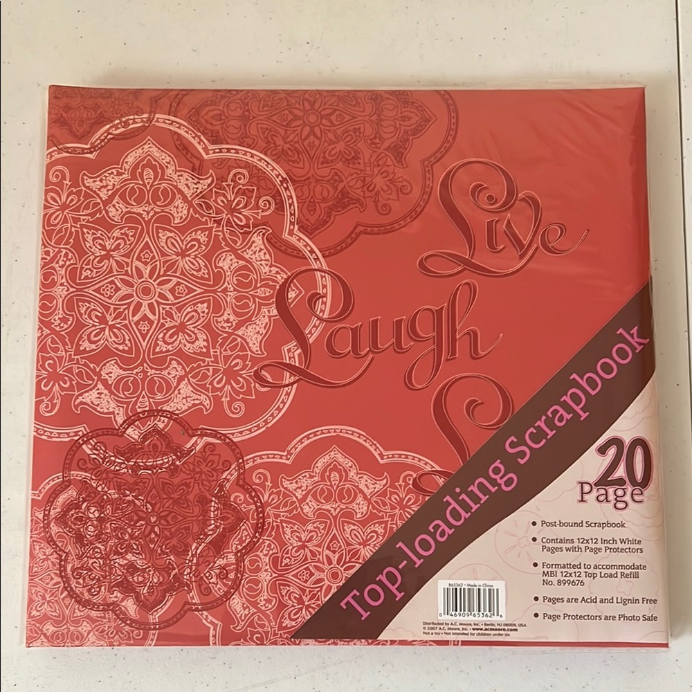 Red Top-Loading Scrapbook